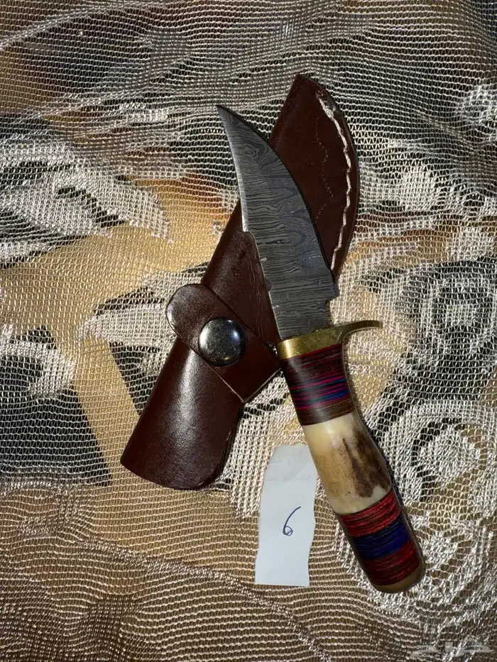 سكاكين نصل دمشقي بمقبض غزال 5