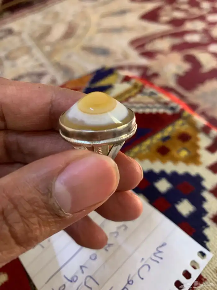 خاتم عقيق سليماني اصلي فضه درجه اول 4