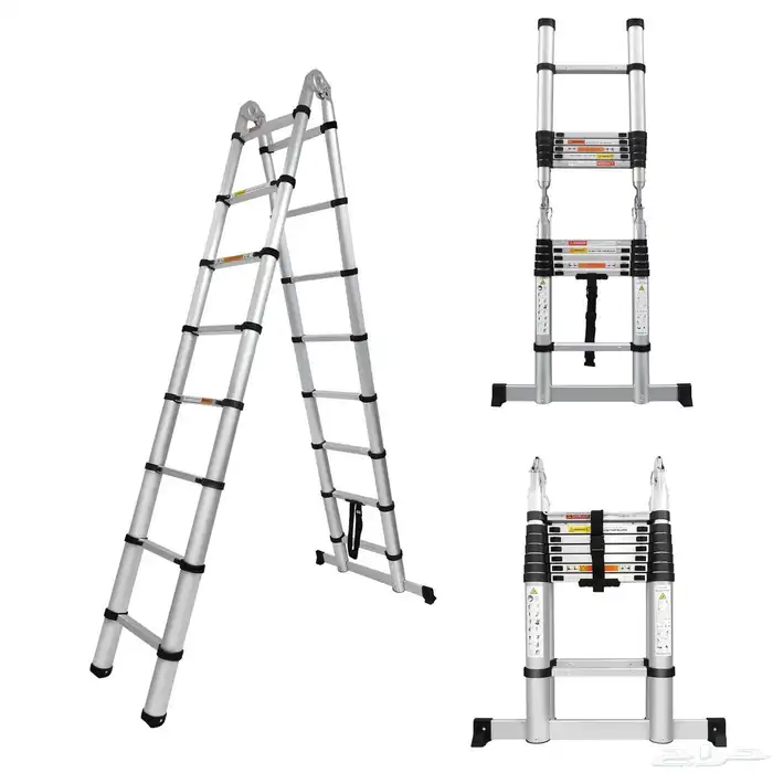 سلالم تلسكوب المنيوم قوي جدا 0