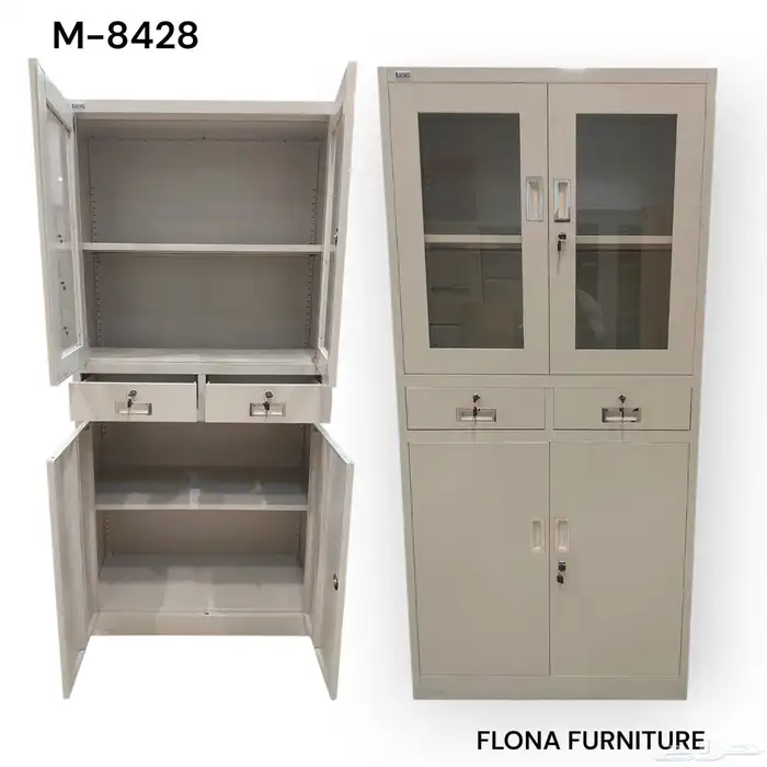 دولاب ملفات حديد و خشب جديد كرتون 18