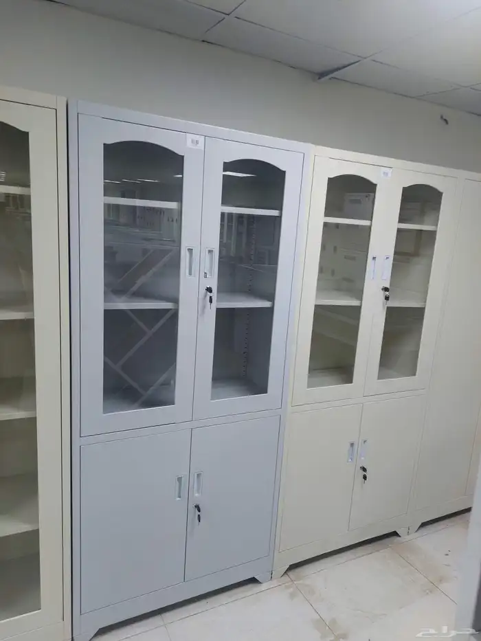 دولاب ملفات حديد و خشب جديد كرتون 2