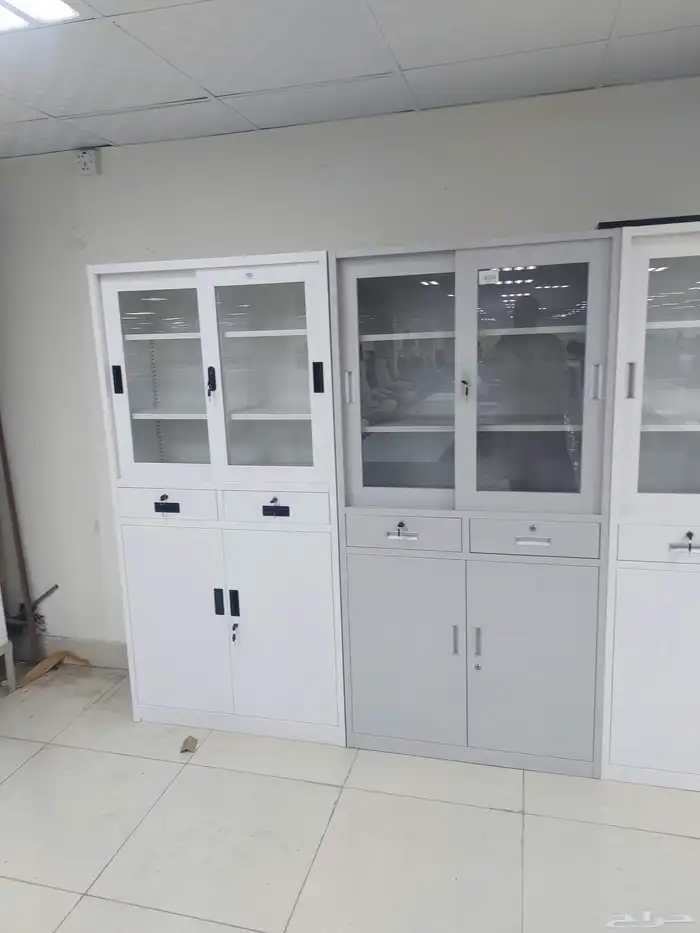 دولاب ملفات حديد و خشب جديد كرتون 6