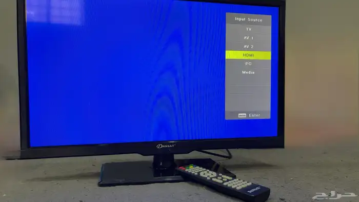 تلفزيون DANSAT التلفزون فخم وشغال ونحيف ومعه ريموته 2