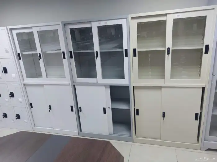 دولاب ملفات حديد و خشب جديد كرتون 0