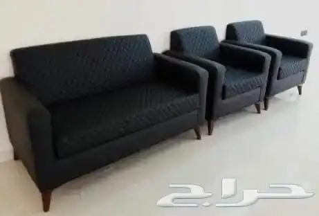 اثاث مكتبي كنب جلد فخم متوفر جديد 8