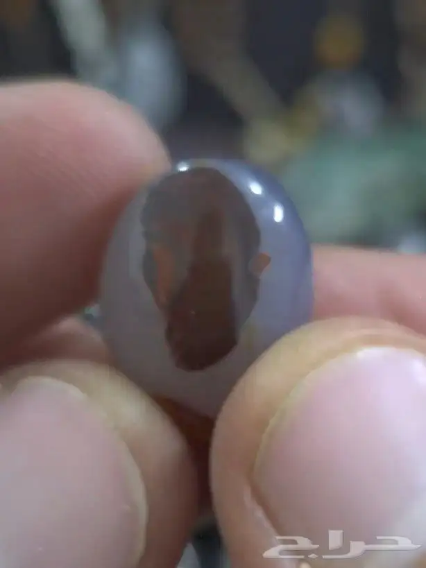 حجر عقيق يماني مصور وجه اسد 1