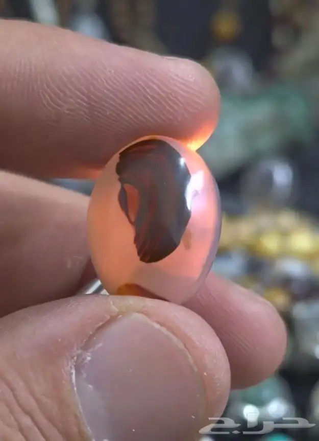 حجر عقيق يماني مصور وجه اسد 0