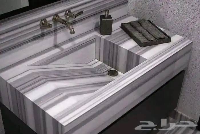 تفصيل جميع أنواع مغاسل وطاولات ومطابخ الرخام حسب الطلب 17