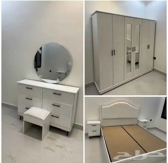 اثاث غرف نوم جديد وطني ست قطع 3