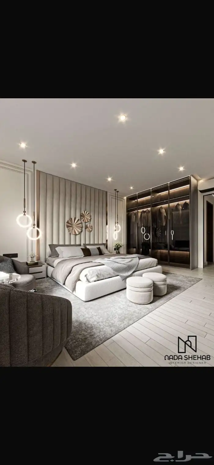 غرف نوم خزانات خشبيه ديكورات 2