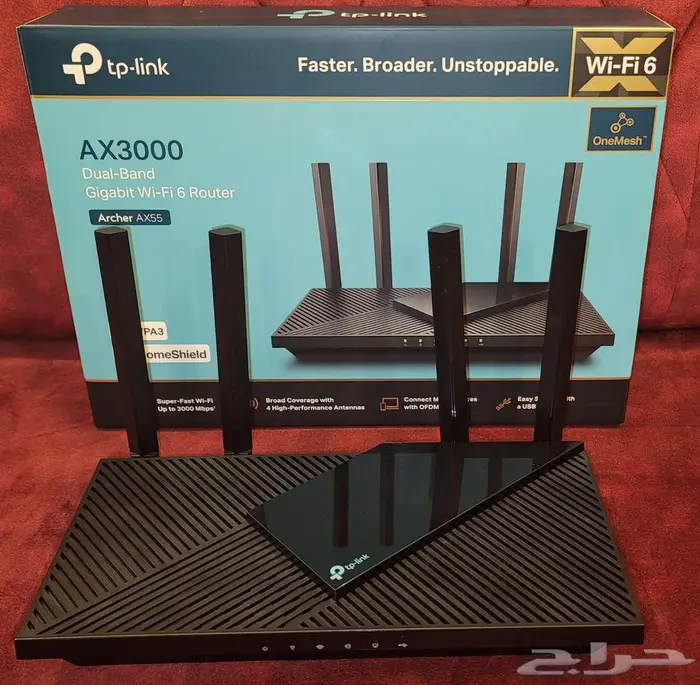 راوتر TP Link Archer AX55 AX3000 مستعمل أخو الجديد للبيت 10