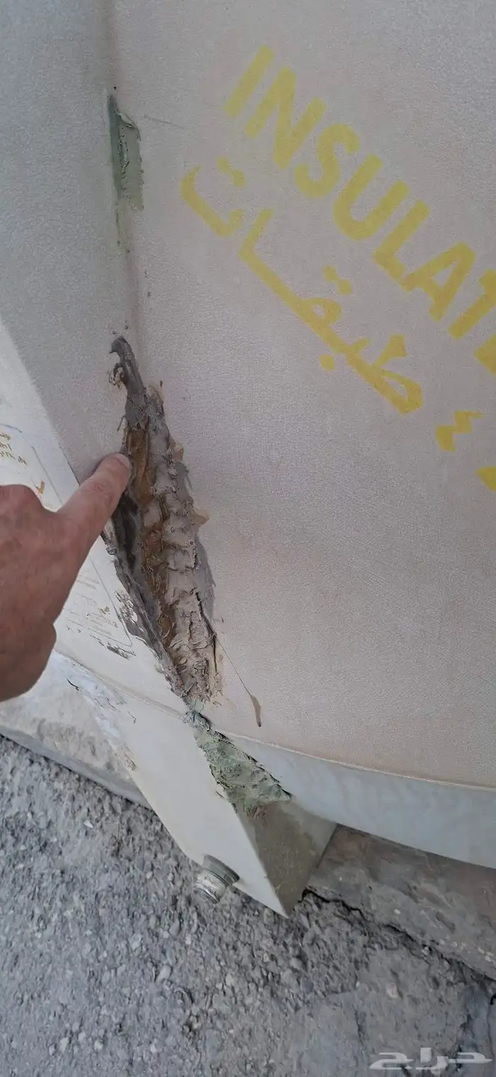 خزان ماء فيبرجلاس سعة 1200 لتر مستخدم عدد اثنين 300 فقط 9