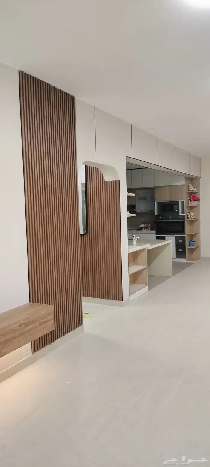 ديكورات حديثة شيبورد بديل خشب خلفيه شاشه 4