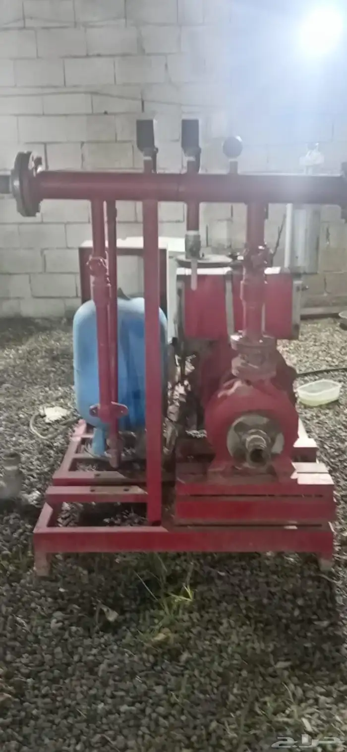 مضخة دفاع مدني نضيفه عالشرط شد بلد 250جالون خطين ديزل وهرباء 3