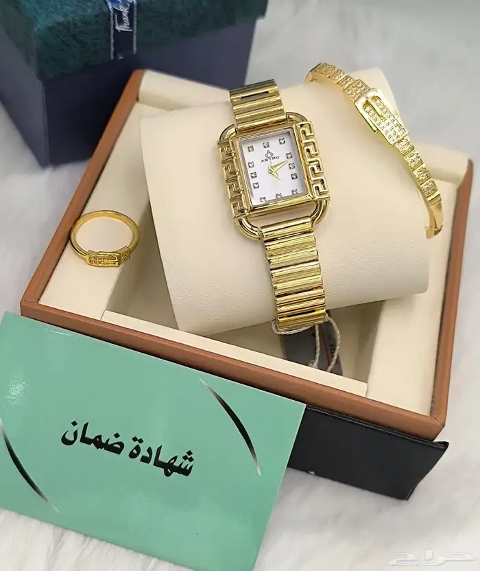 أطقم نسائية فاخرة ماركة ASTRO(ساعة   سوار   خاتم) مع الضمان 5
