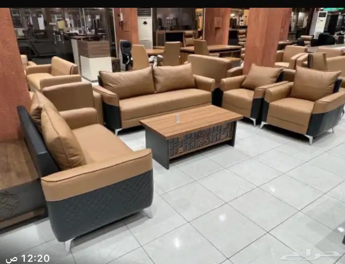 كنب جلد ايكيا لون اسود و في كل الوان 7