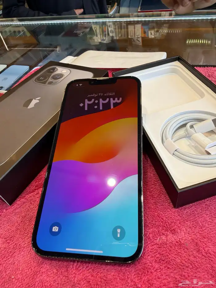 آيفون 13 برو 128 قيقاء بطارية 92 مع كرتونه وكامل اغراضه 8
