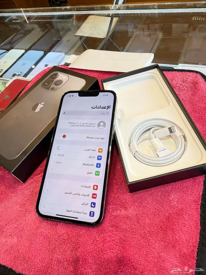آيفون 13 برو 128 قيقاء بطارية 92 مع كرتونه وكامل اغراضه 9