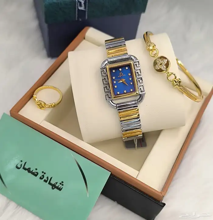 أطقم نسائية فاخرة ماركة ASTRO(ساعة   سوار   خاتم) مع الضمان 8