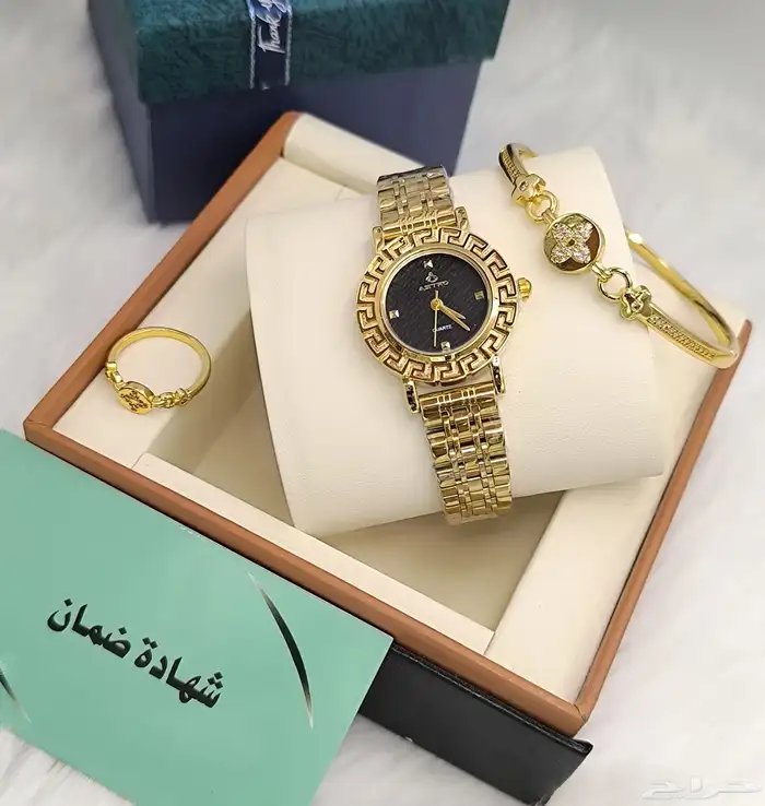 أطقم نسائية فاخرة ماركة ASTRO(ساعة   سوار   خاتم) مع الضمان 4