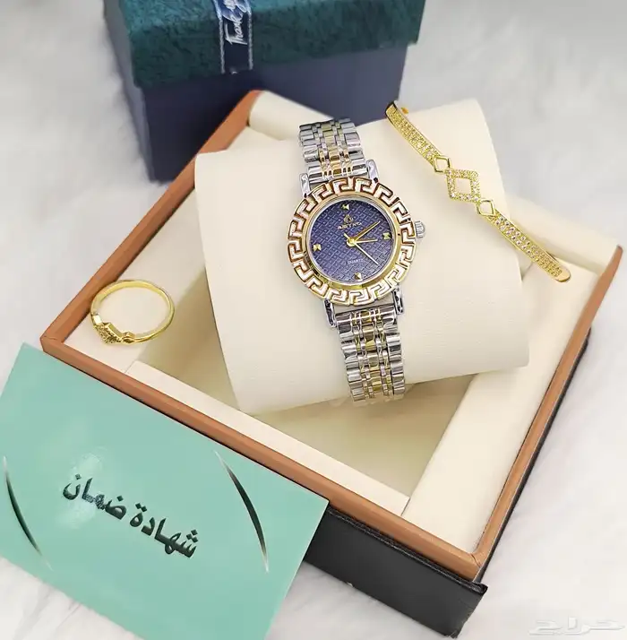 أطقم نسائية فاخرة ماركة ASTRO(ساعة   سوار   خاتم) مع الضمان 10