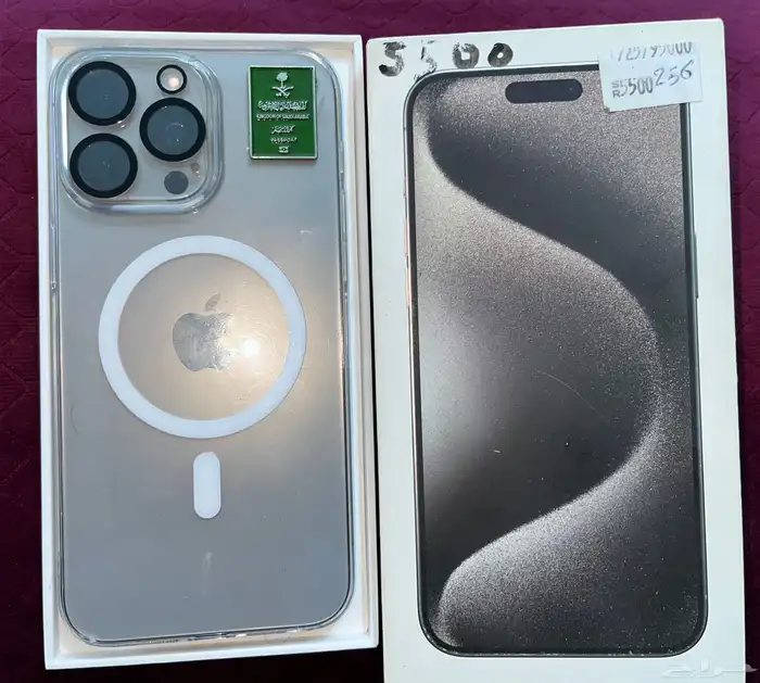 جهاز آيفون 15 برو ماكس 256 مستعمل نظيف نسبة البطارية 90 0