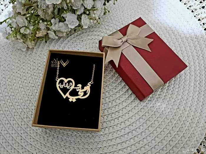 قلاده مطليه بالذهب تصميم حسب الإسم توصيل مجاني لكل المدن 9