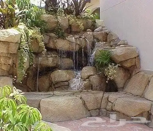 ديكورات خارجيه شلالات وتنسيق حدايق 0