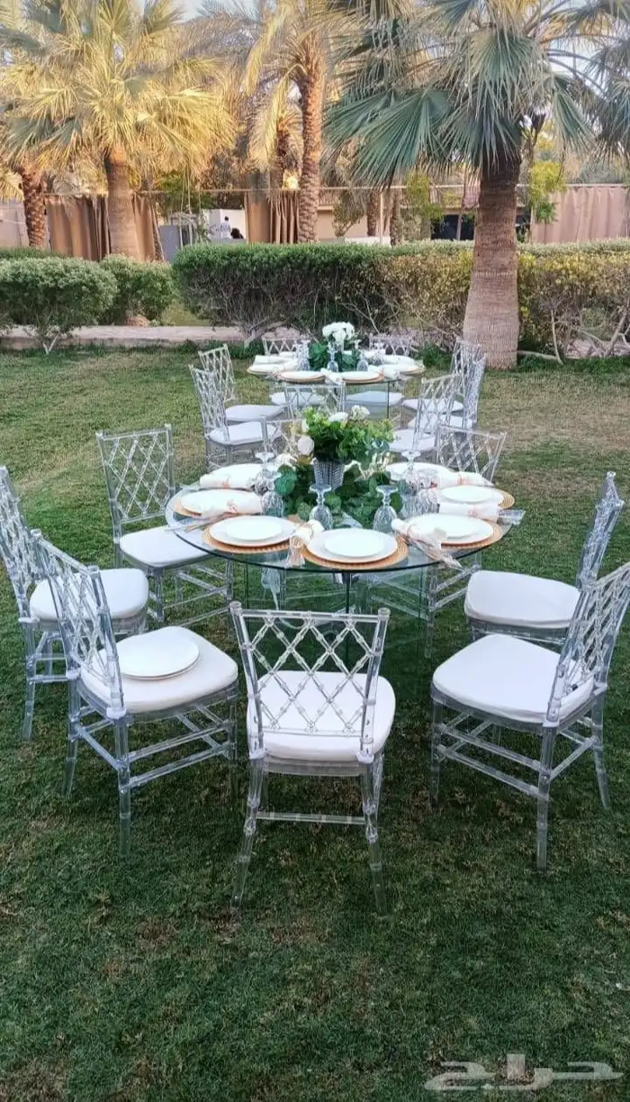 تأجير كراسي طالولات زل مخيمات دفايات سماعات كنب جلسات شعبيه 8