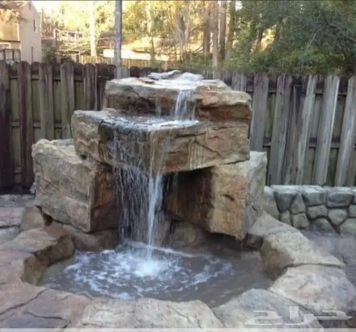 ديكورات خارجيه شلالات وتنسيق حدايق 1