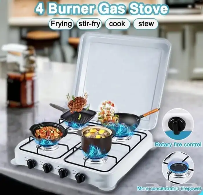 موقد غاز 4شعله محمول مع ضمان عامين 1