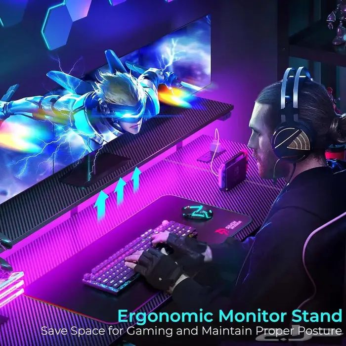 طاولة كمبيوتر طاولة العاب 140X48 5