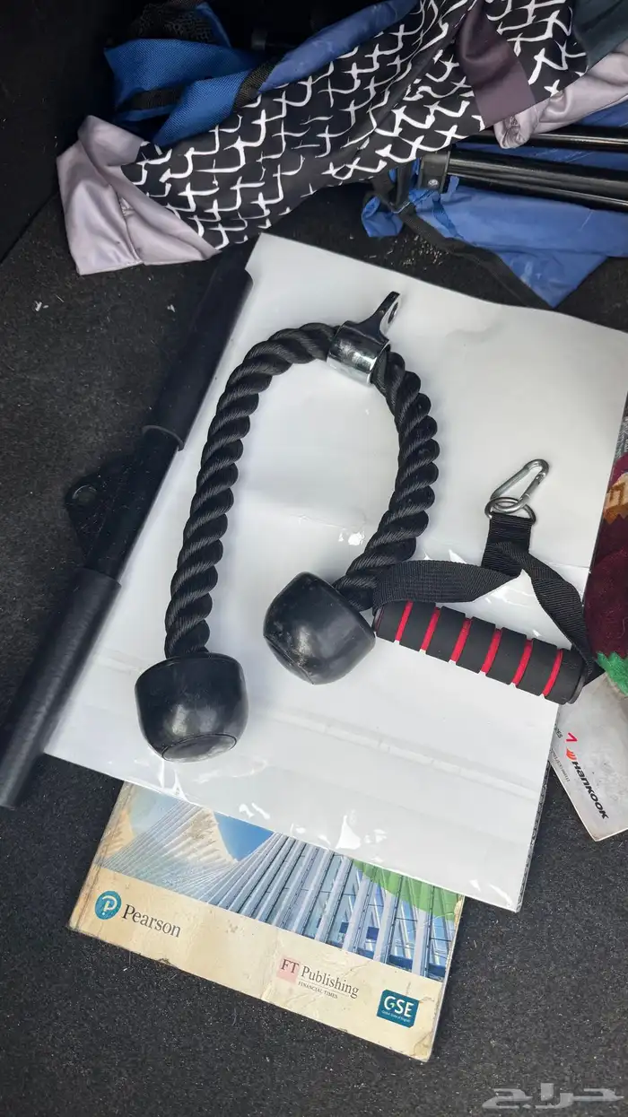 عدة رياضية للتمارين   كيبل للترايسبس و مسطرة ومقبض يد 3