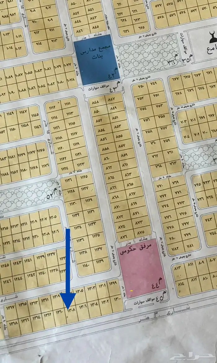 افضل عرض ارض للبيع مخطط صعبر شارع 30 نافذ للشارع العام 1