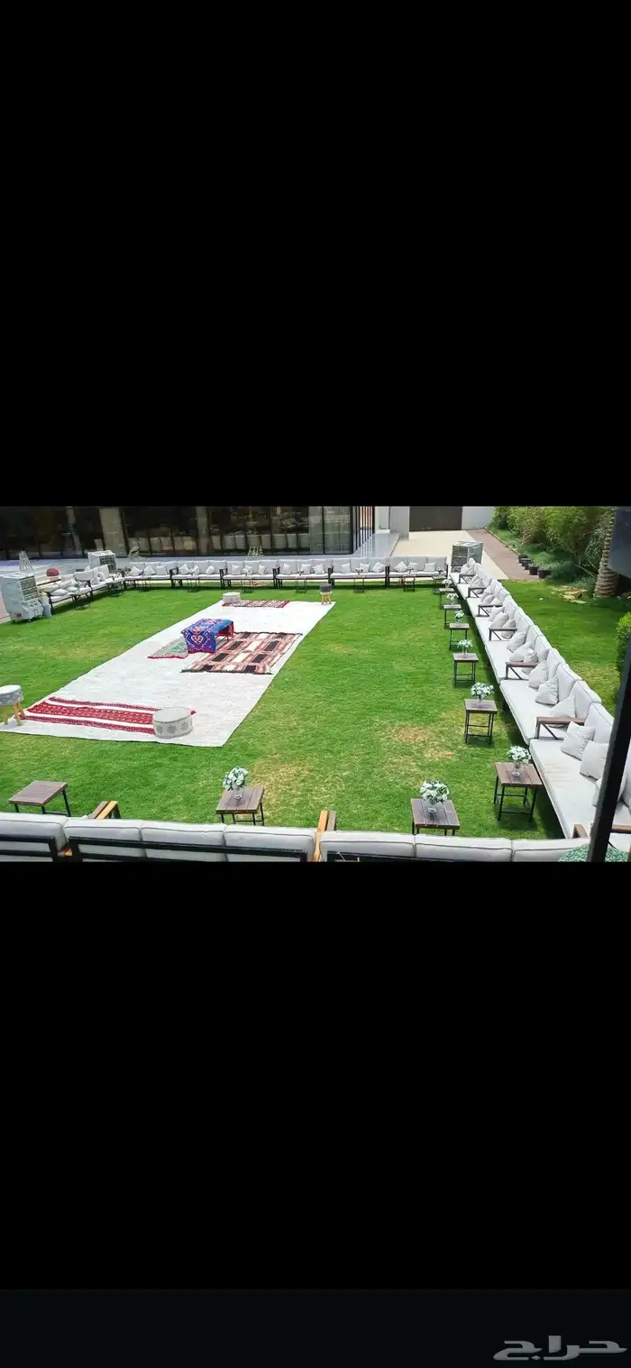 تاجير جلسات شعبيه كراسي طاولات طعام دفايات 5