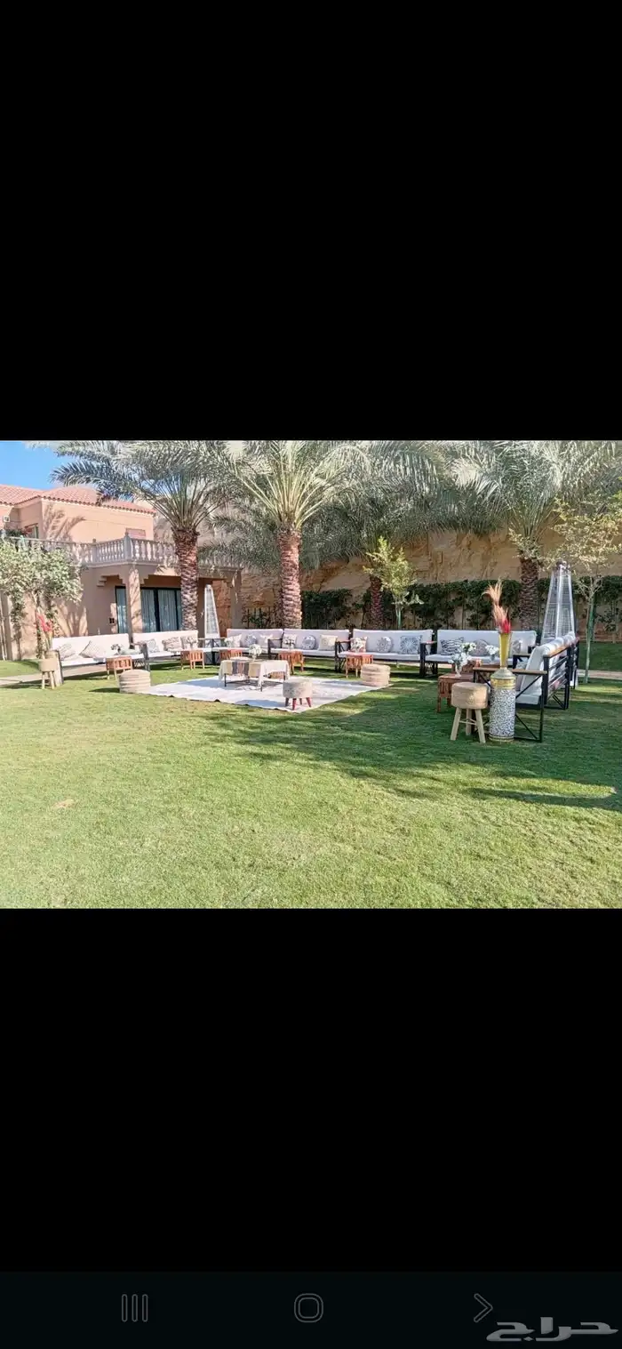 تاجير جلسات شعبيه كراسي طاولات طعام دفايات 2