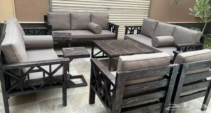 تفصيل جلسات خارجيه تفصيل حديد خشب يوجد 7