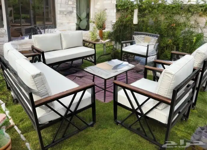 تفصيل جلسات خارجيه تفصيل حديد خشب يوجد 8