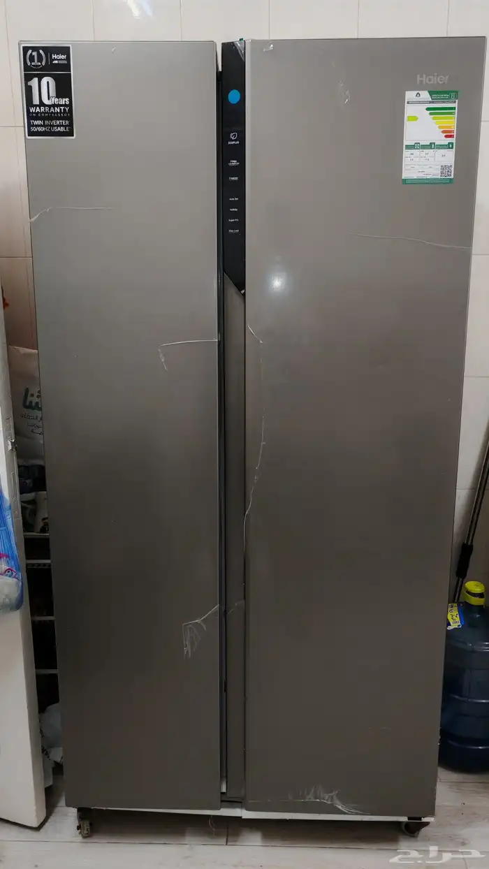 ثلاجة هاير جديد مستخدم 3 شهور فقط الضمان متوفر 0