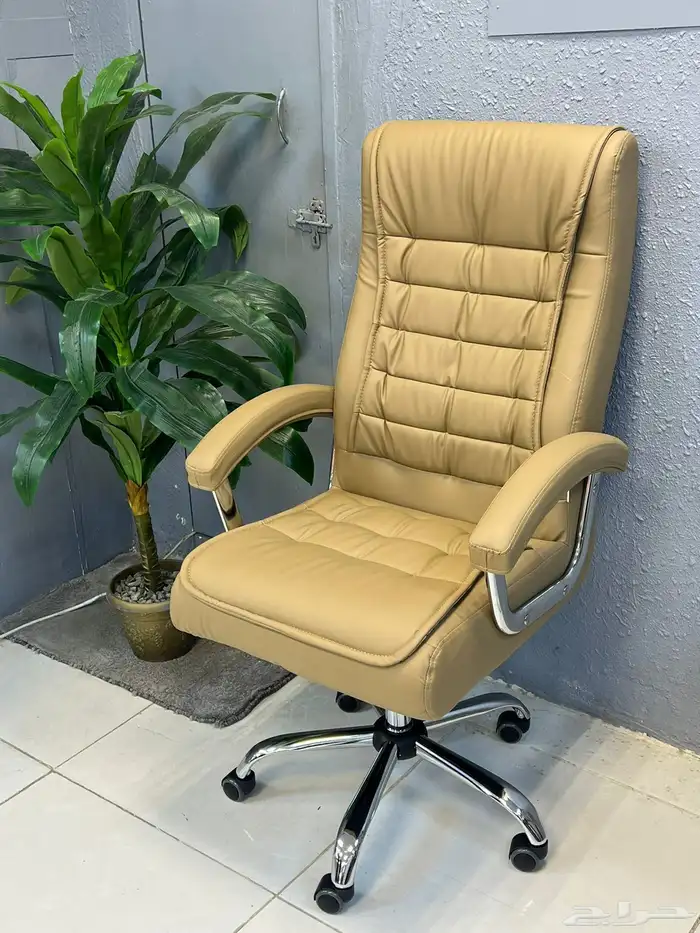 كرسي جلد متحرك و ثابت فخم 4