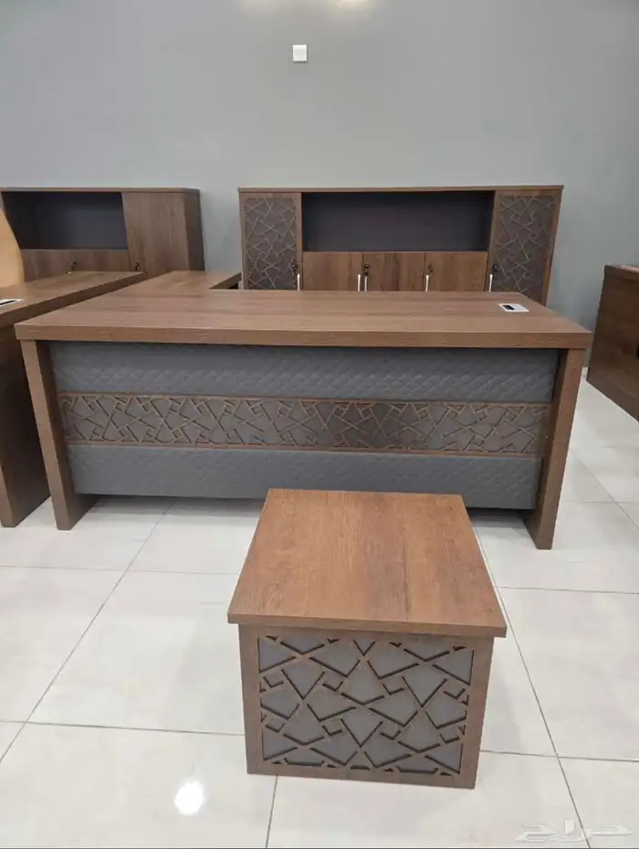 مودرن مكاتب طقم فخم كامل مع دولاب خلفي و كراسي و كنب طاولة 19
