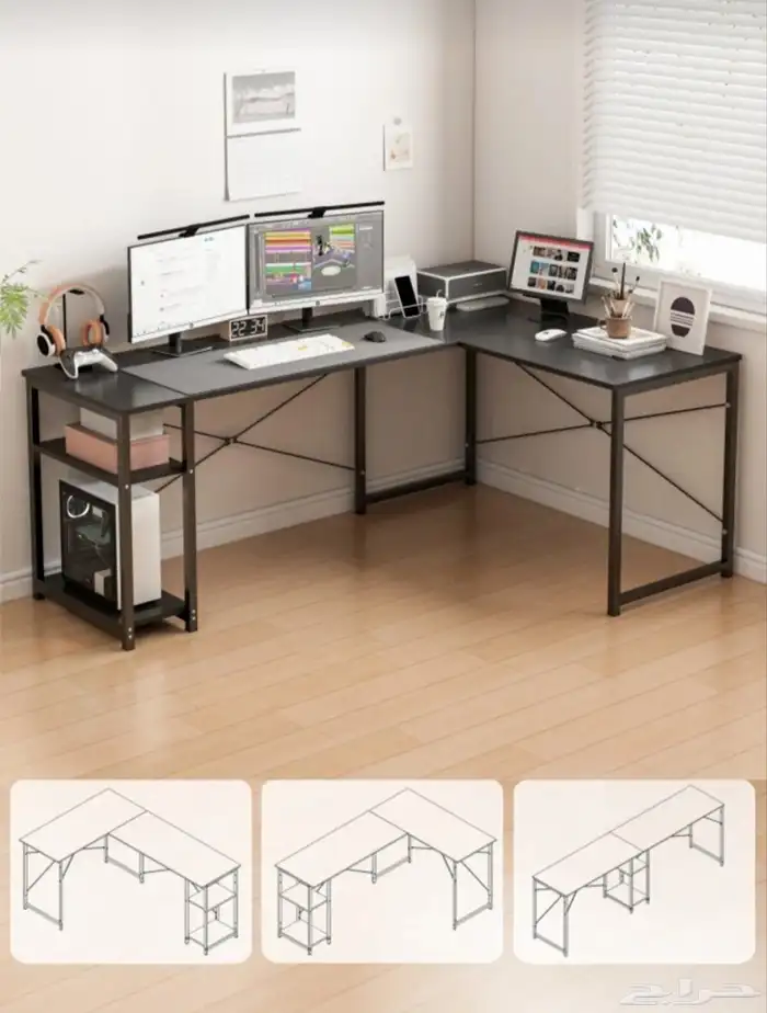 مكتب زاوية حرف L 2