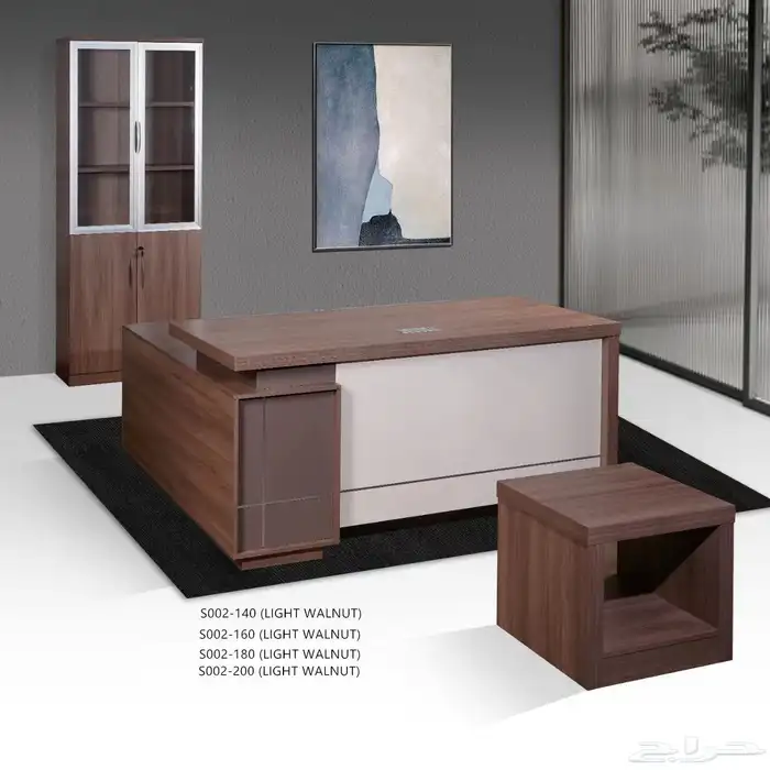 مودرن مكاتب طقم فخم كامل مع دولاب خلفي و كراسي و كنب طاولة 8