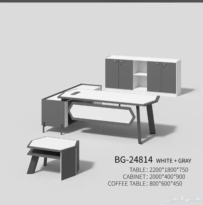 مودرن مكاتب طقم فخم كامل مع دولاب خلفي و كراسي و كنب طاولة 24