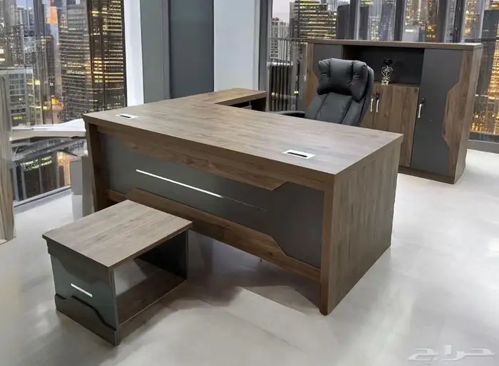 مودرن مكاتب طقم فخم كامل مع دولاب خلفي و كراسي و كنب طاولة 18