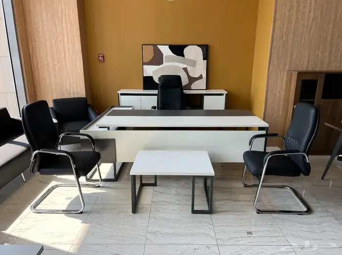 مودرن مكاتب طقم فخم كامل مع دولاب خلفي و كراسي و كنب طاولة 17