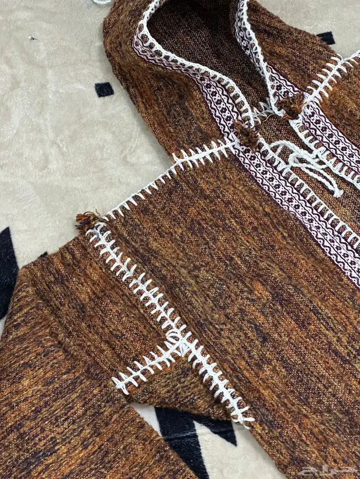 عباءة جبة صوف يدوية فاخرة   شتوية ودافئة L XL 0
