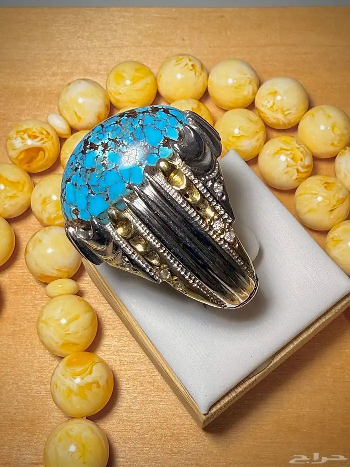 خاتم فيروز نيشابوري ( شبكي ) فاخر 2