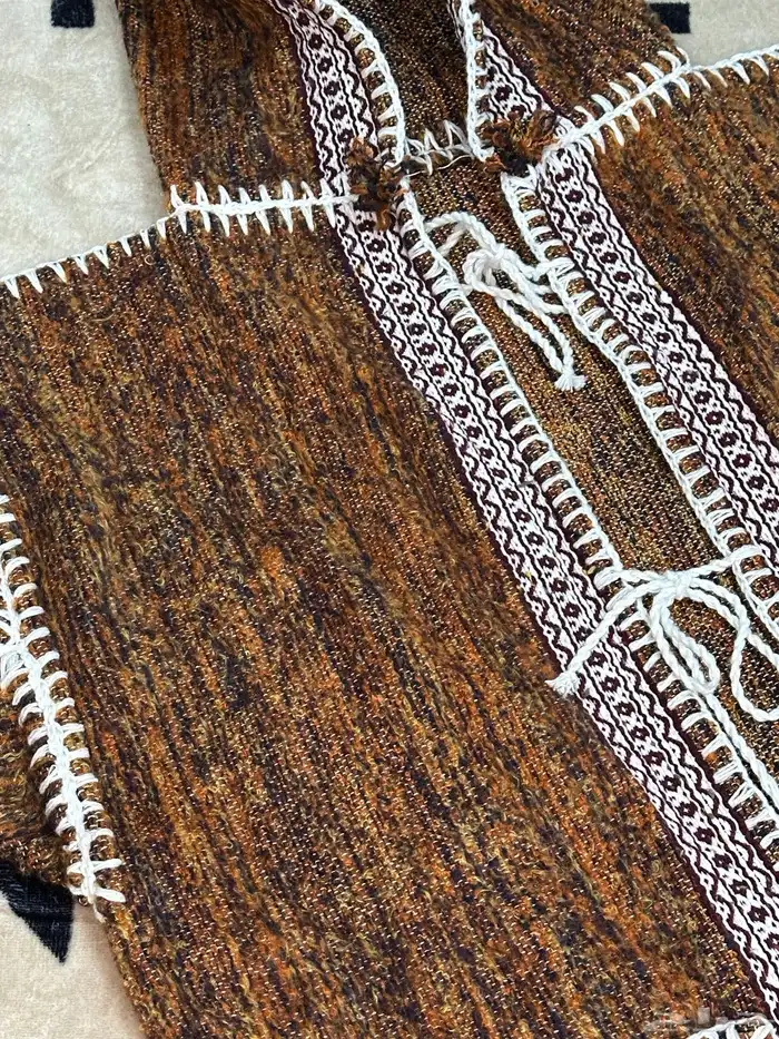 عباءة جبة صوف يدوية فاخرة   شتوية ودافئة L XL 2