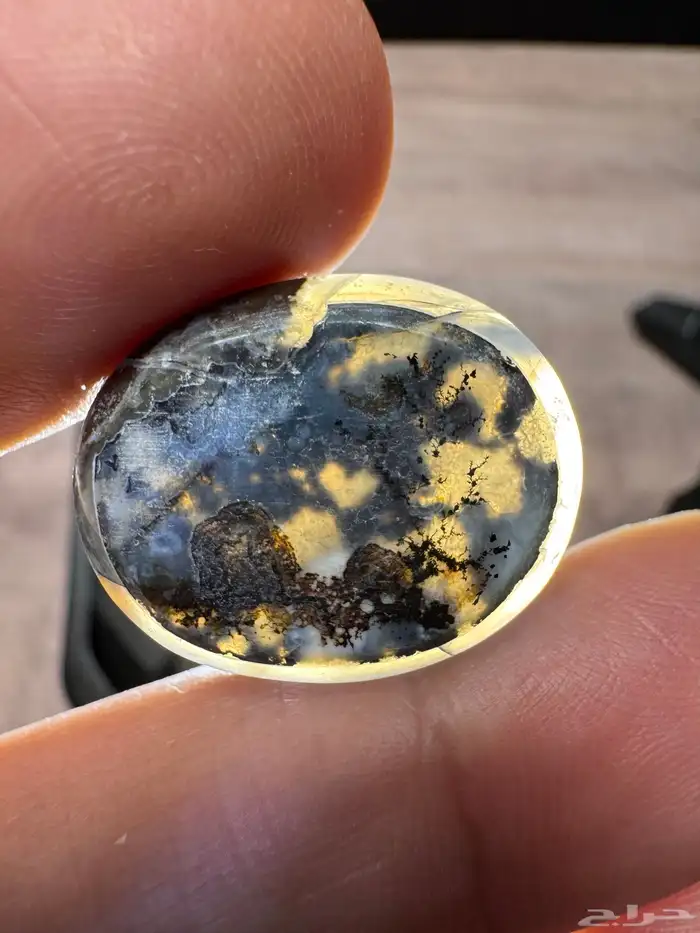 عقيق يماني بقراني شجري مصور نوادر 0